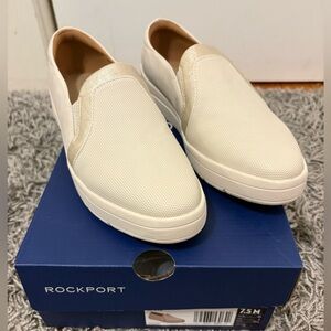 BRAND NEW Rockport Women’s Beige Slip-On Loafers